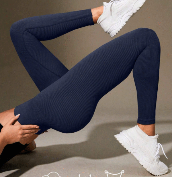 licra larga rallas azul marino