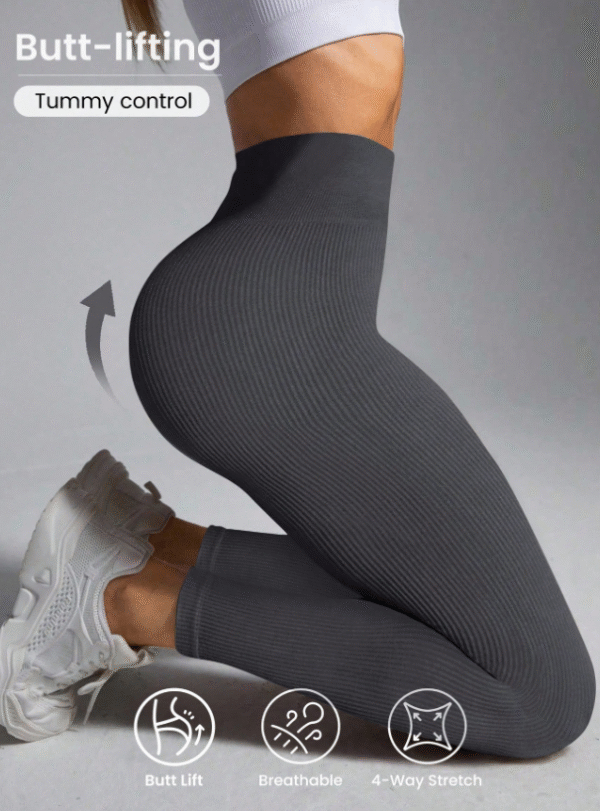 licra larga rallas gris oscuro