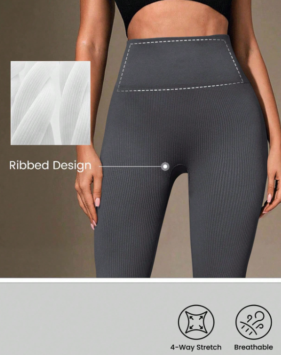 licra larga rallas gris oscuro