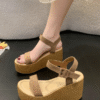 sandalias beis camel