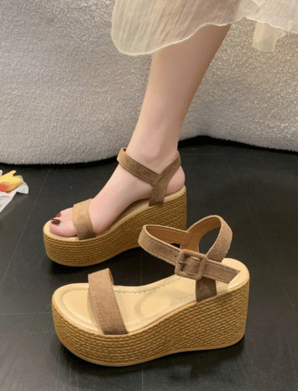 sandalias beis camel