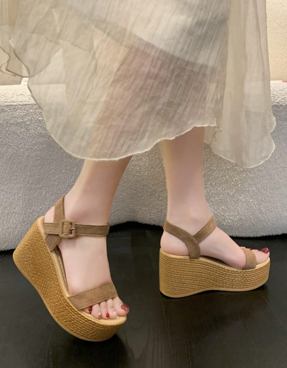 sandalias beis camel