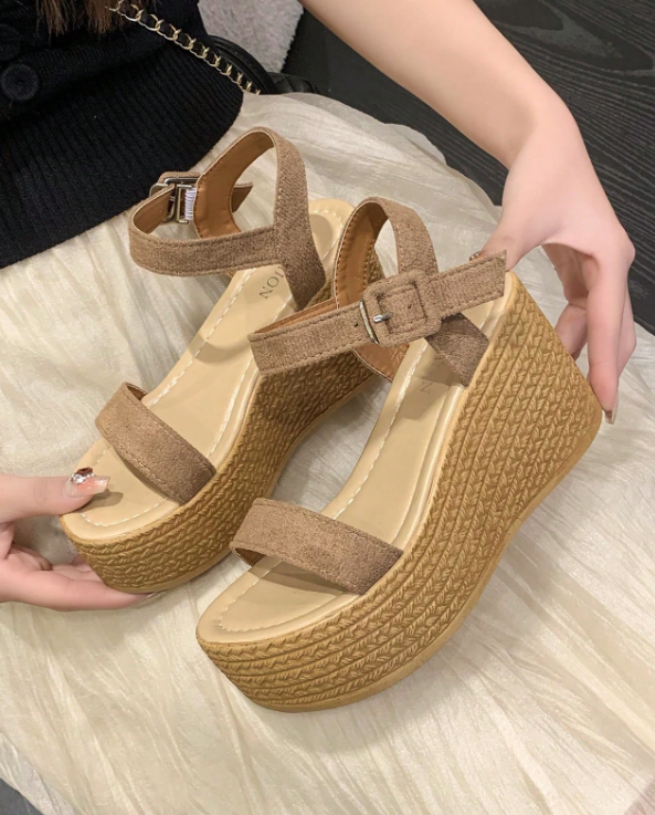 sandalias beis camel